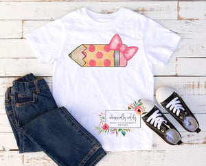 Pencil bow tee