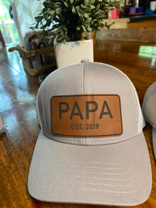 Leather patch caps (in stock)