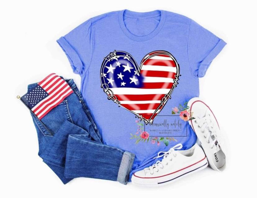 American Flag Heart