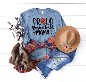 Proud basketball mama tee