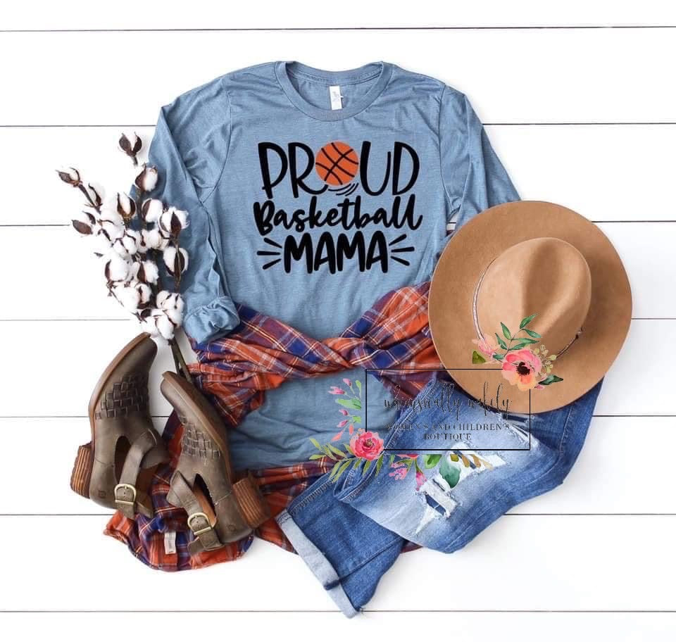 Proud basketball mama tee
