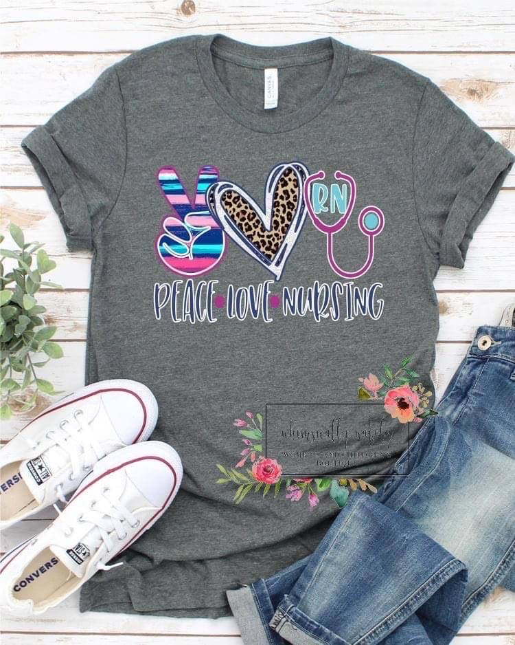 Peace love nursing tee